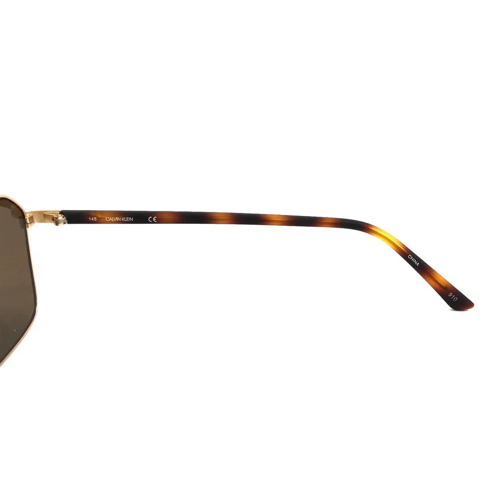 Calvin Klein Sunglasses CK20300S 717 Gold Tortoise Frames with Dark Brown Lenses